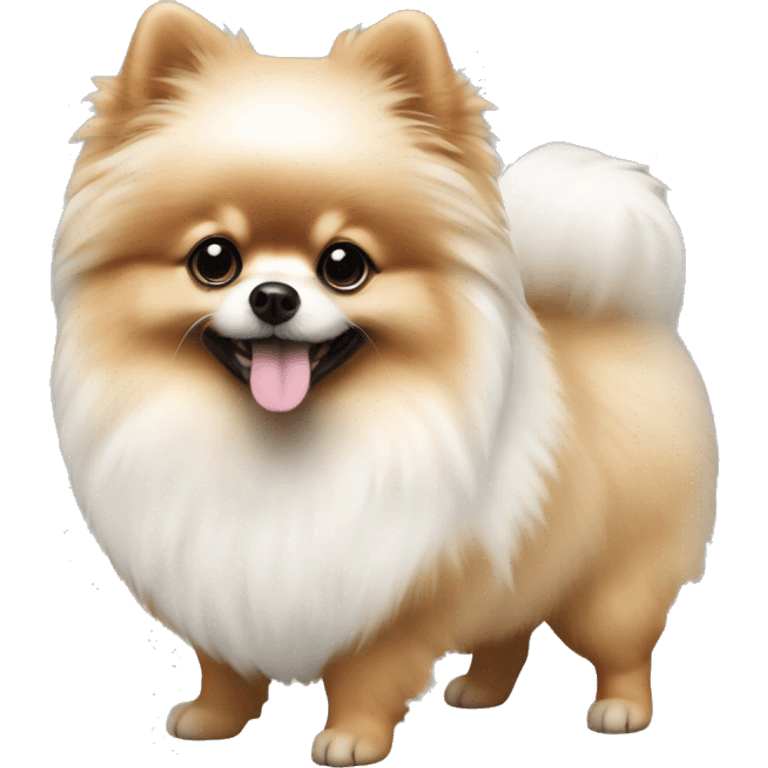 pomeranian dog white emoji