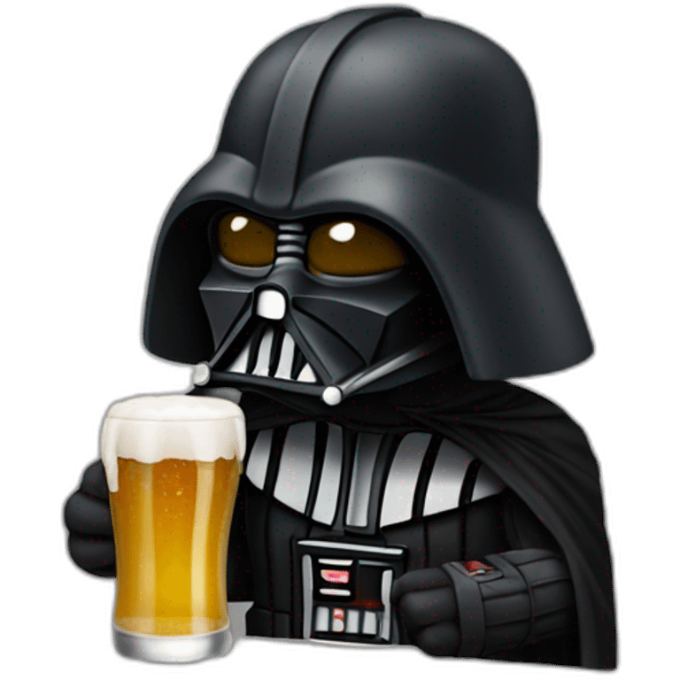 dath vador drinking beer emoji