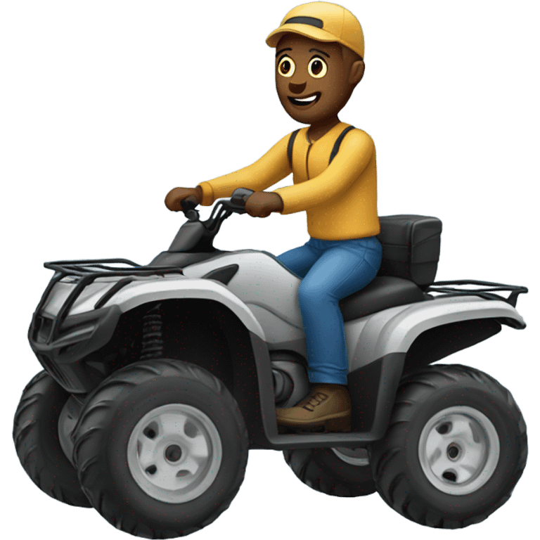 Man riding ATV emoji