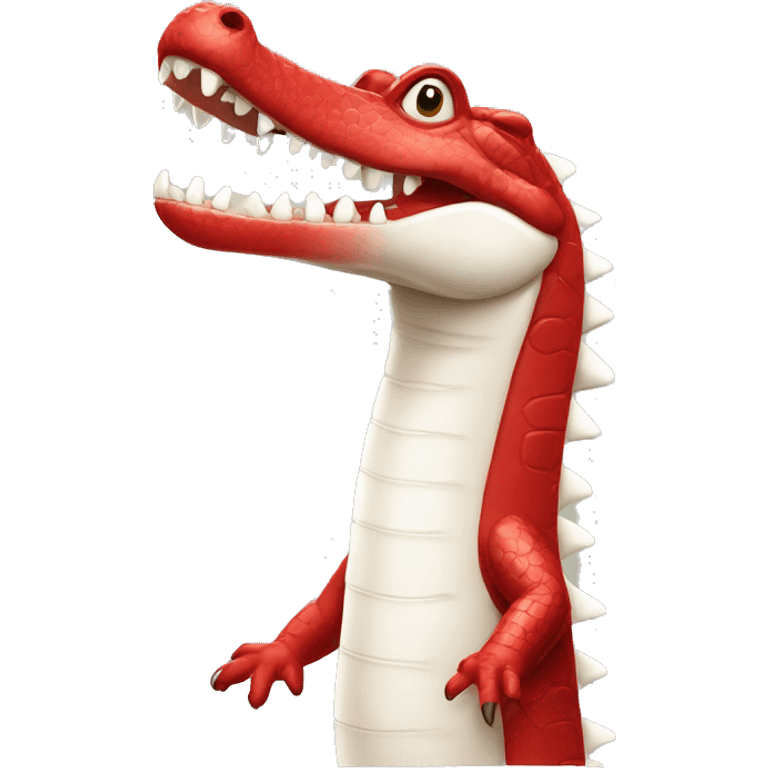 red and white crocodile emoji