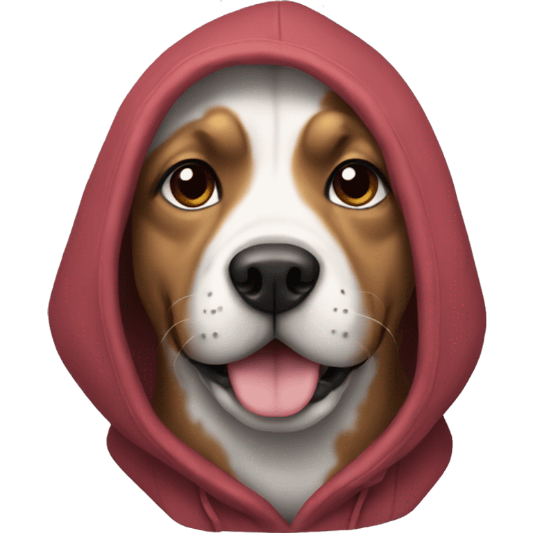 Dog wearing a hoodie emoji