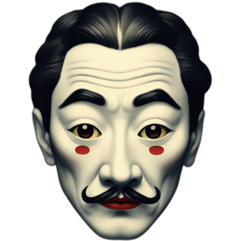 Kabuki style Salvador Dali emoji