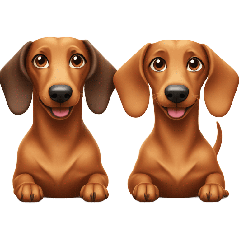 Two wiener dogs in summer   emoji