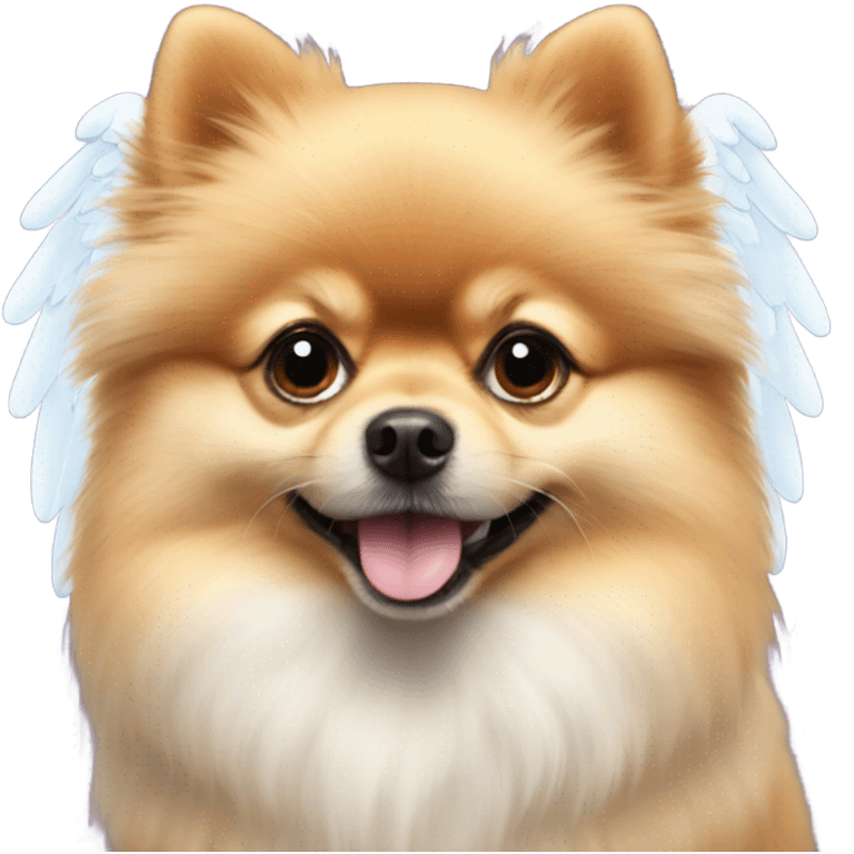 pomeranian with angel wings emoji