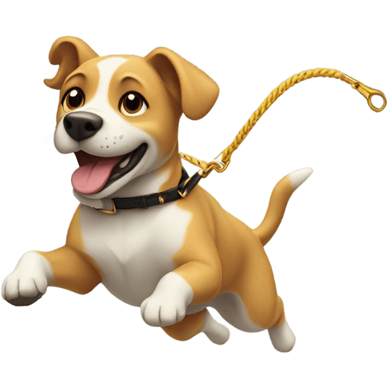 dog running on a leash emoji