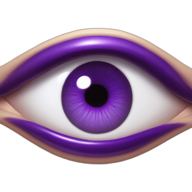 majestic godly violet iris eyeball intense serious symmetrical emoji