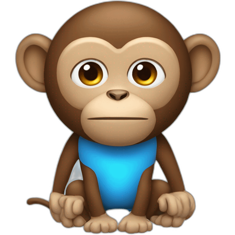 monkey with blue blinder emoji