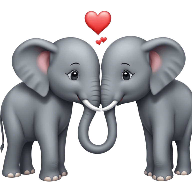 Elephants kissing emoji