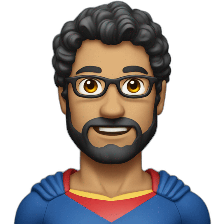 software developer with superman curl emoji