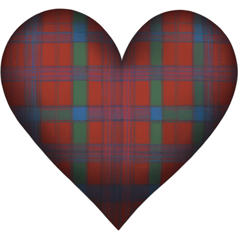 Scottish plaid heart emoji