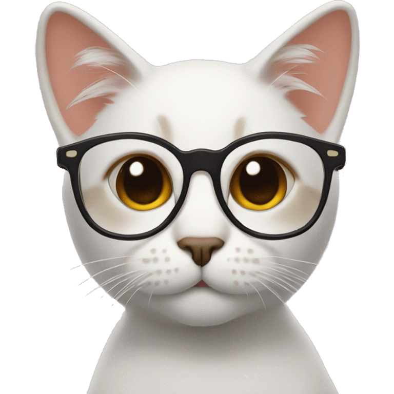 Cat wearing glasses emoji