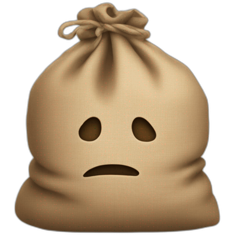 sack to hide face emoji