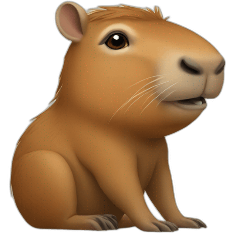 Capibara sur un capibara emoji