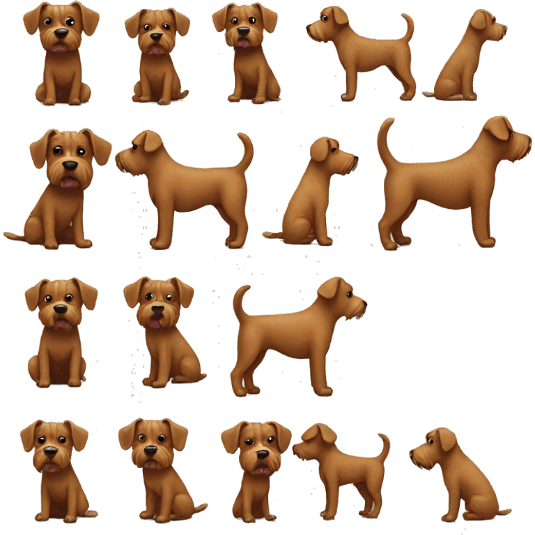 Brown terrier pooping emoji