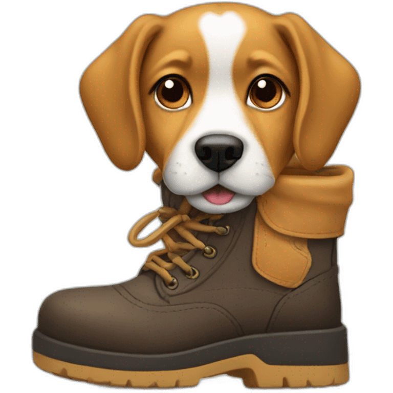 dog using human as a boot emoji