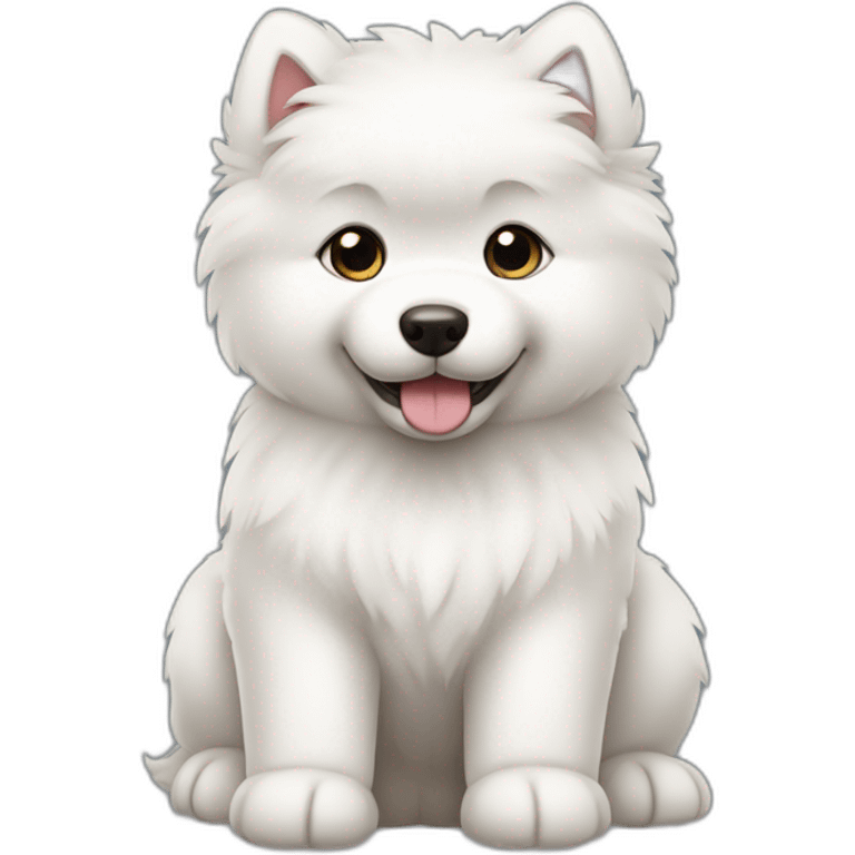 samoyed puppy full body emoji