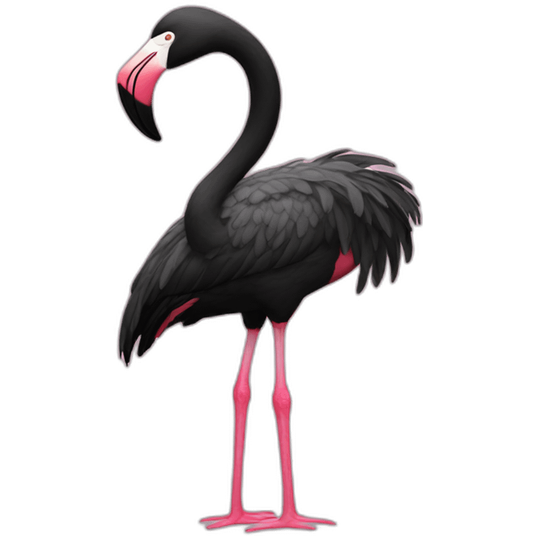 black flamingo emoji