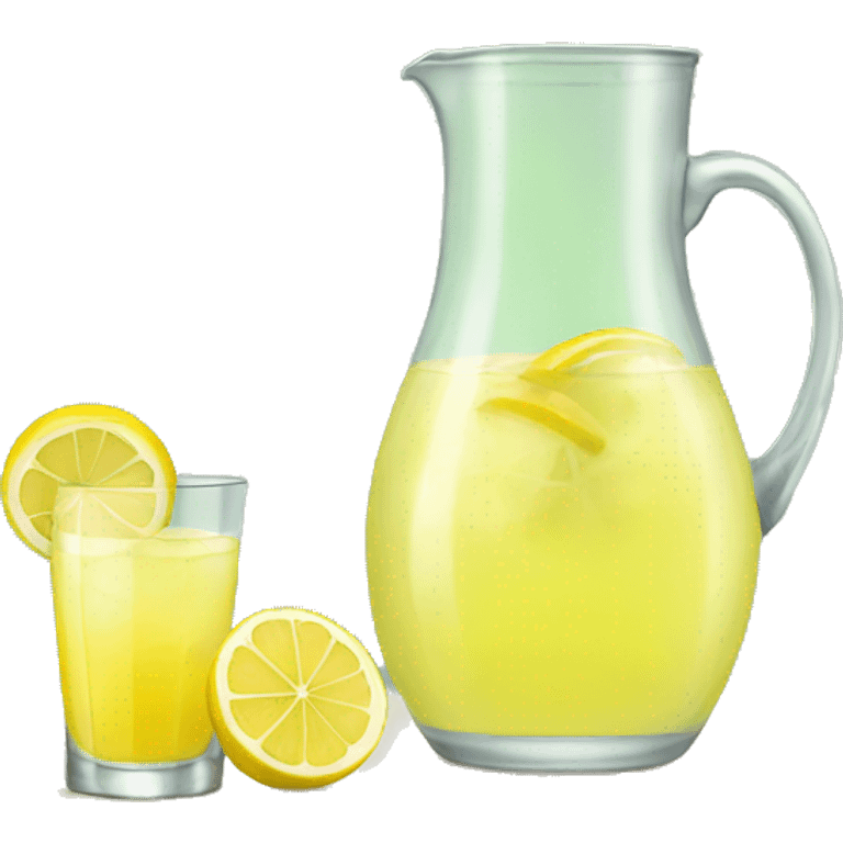 A jug and a glass of lemonade emoji