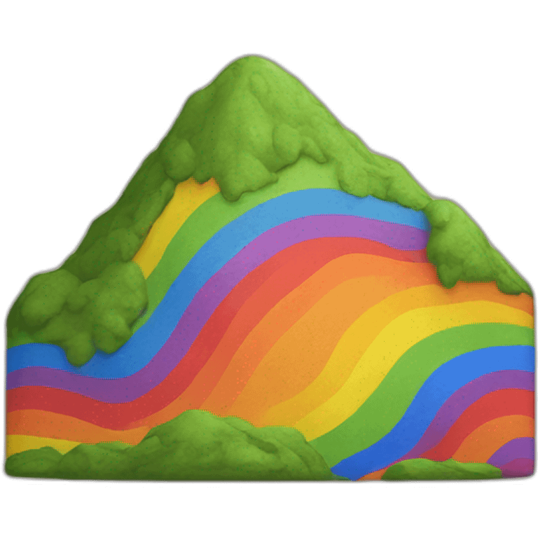 Small Hill made of gay pride colors  emoji