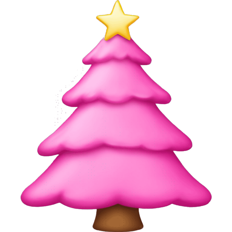 Pink Christmas tree  emoji