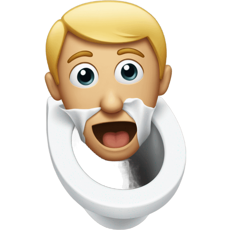 A guy’s head popping out of a toilet  emoji