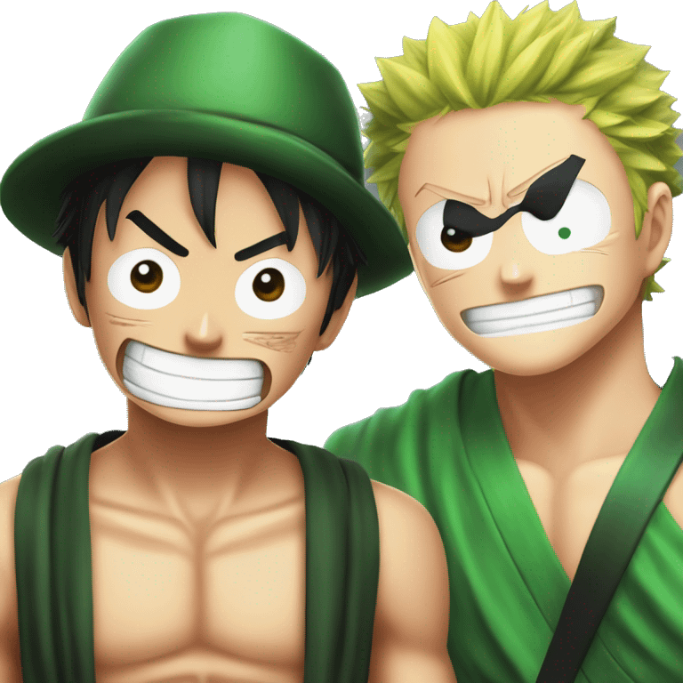 roronoa zoro and luffy emoji