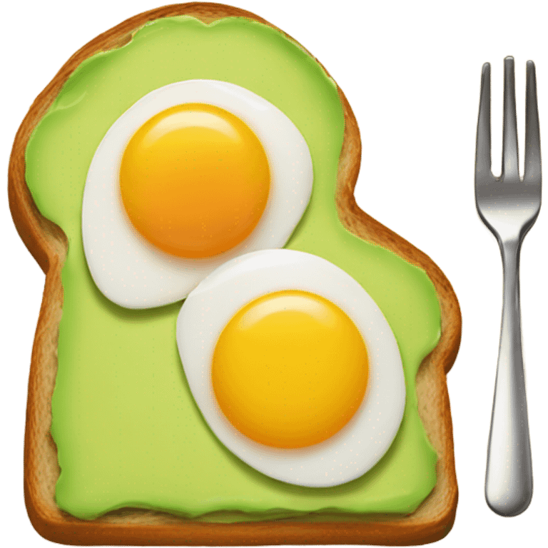 Toast with avocado and egg emoji