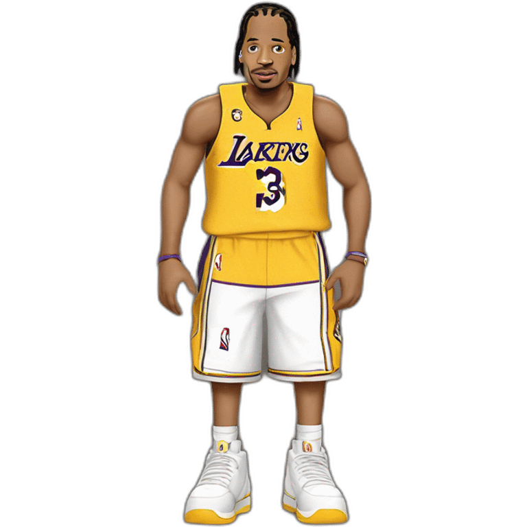 allen iverson with yellow lakers jersey emoji