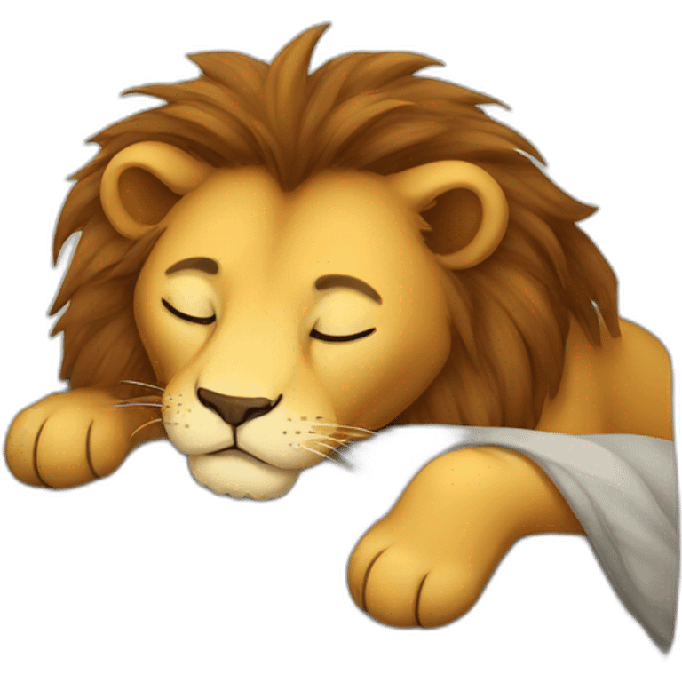 Lion sleeping emoji