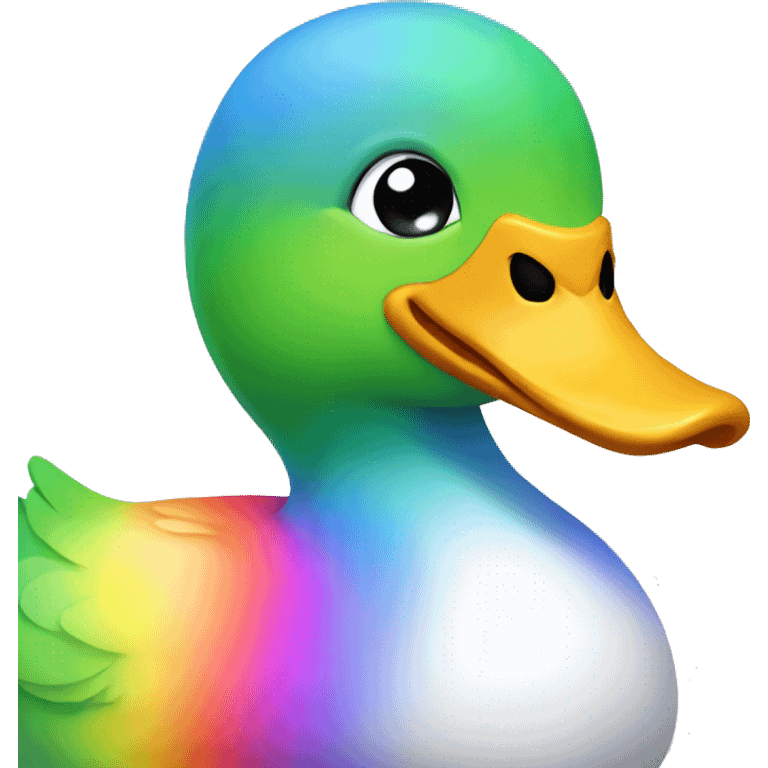 Rainbow duck emoji