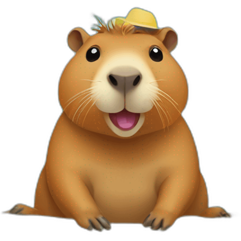 capybara on vacation emoji