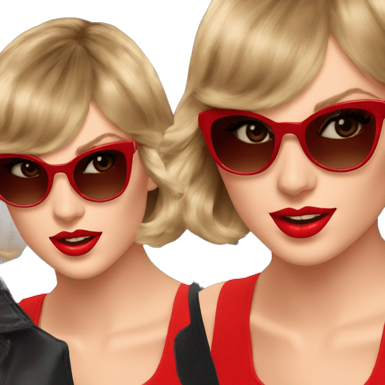 taylor swift red cateye sunglasses emoji