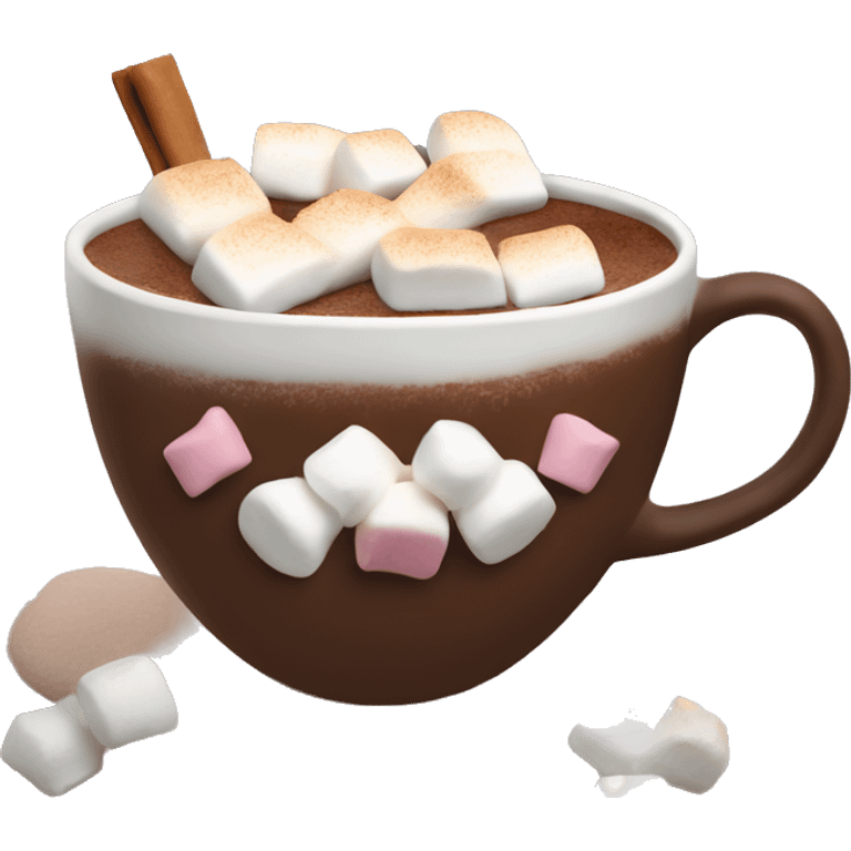 Hot chocolate with marshmallows Christmas themed  emoji