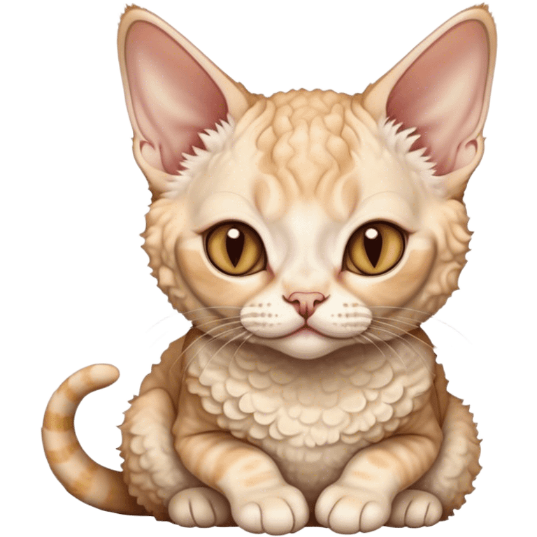 Cat devon rex pregnat emoji