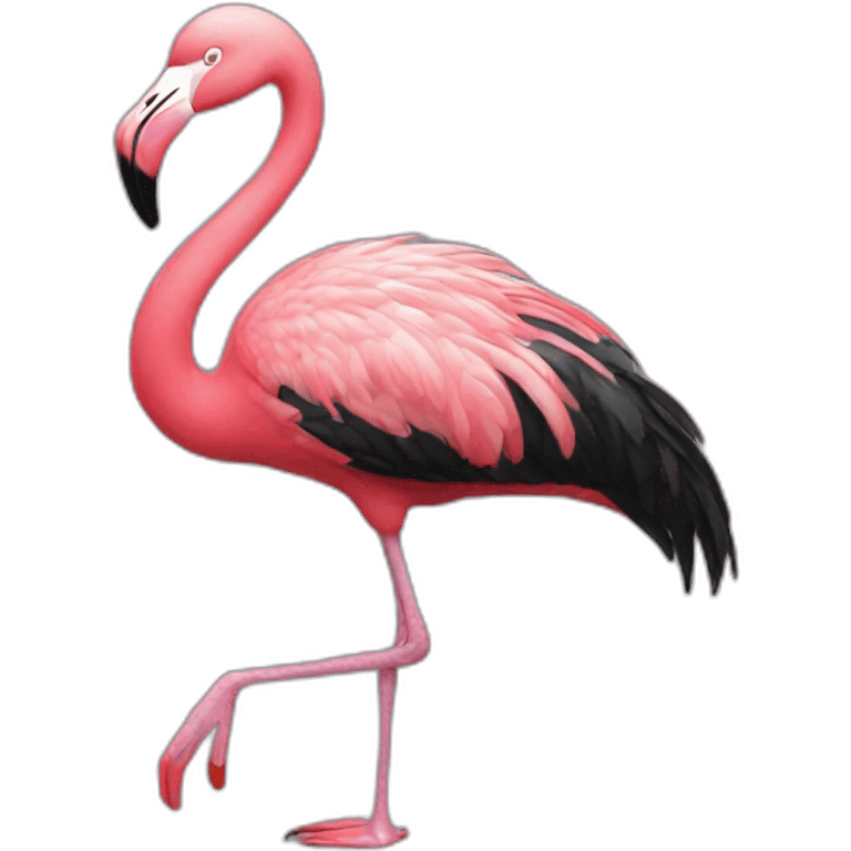 black flamingo emoji