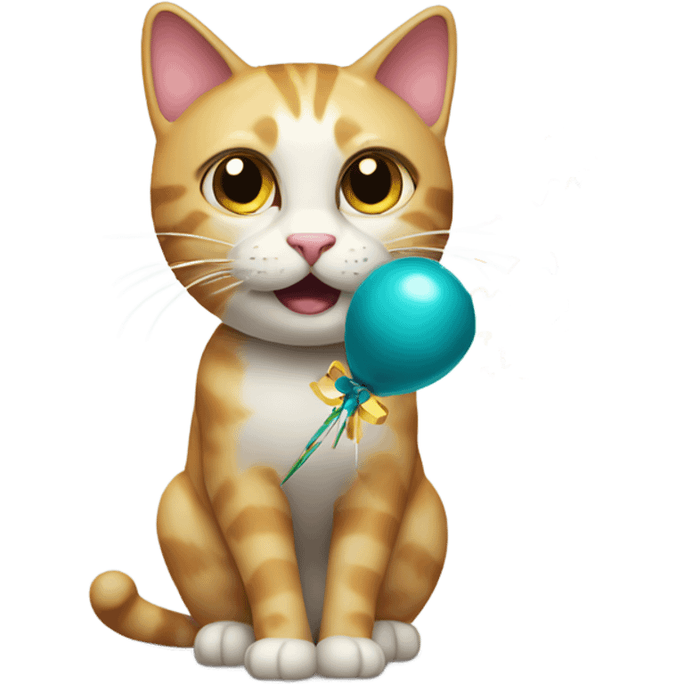 Cat with party popper emoji