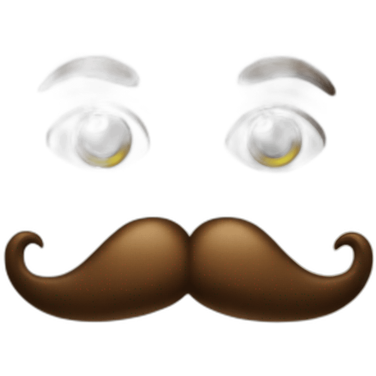 Moustache ressemblant à un petit carré emoji