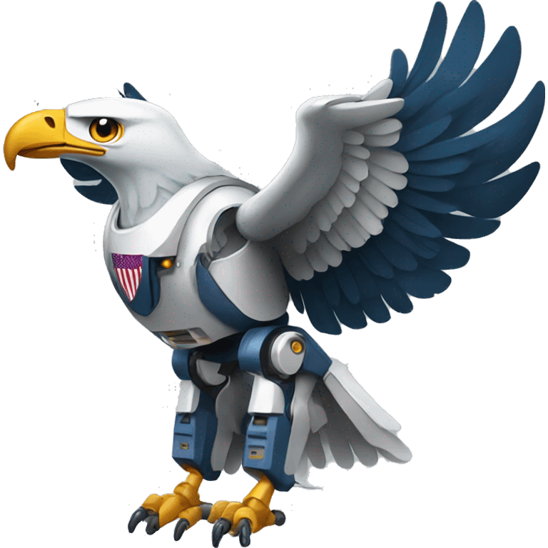 robot eagle usa  emoji