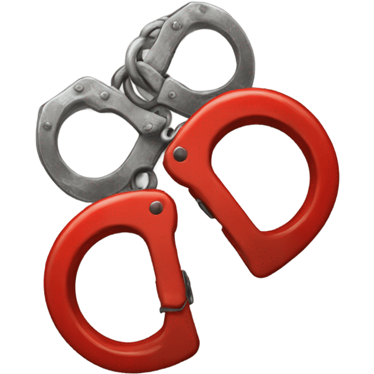 Red handcuffs  emoji