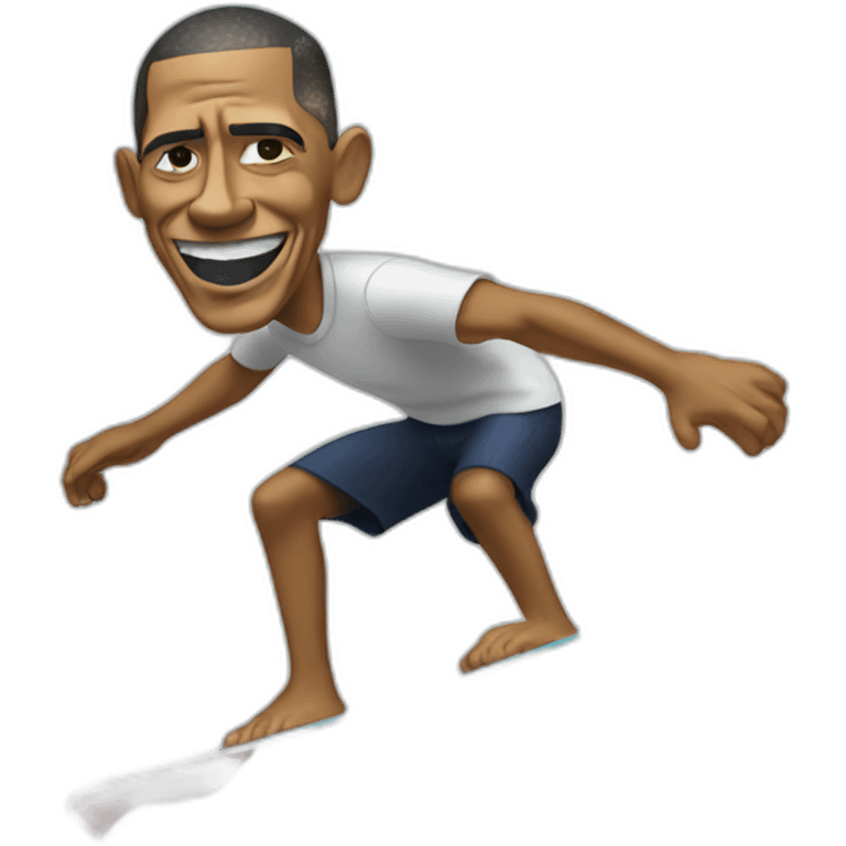 Obama surfing emoji