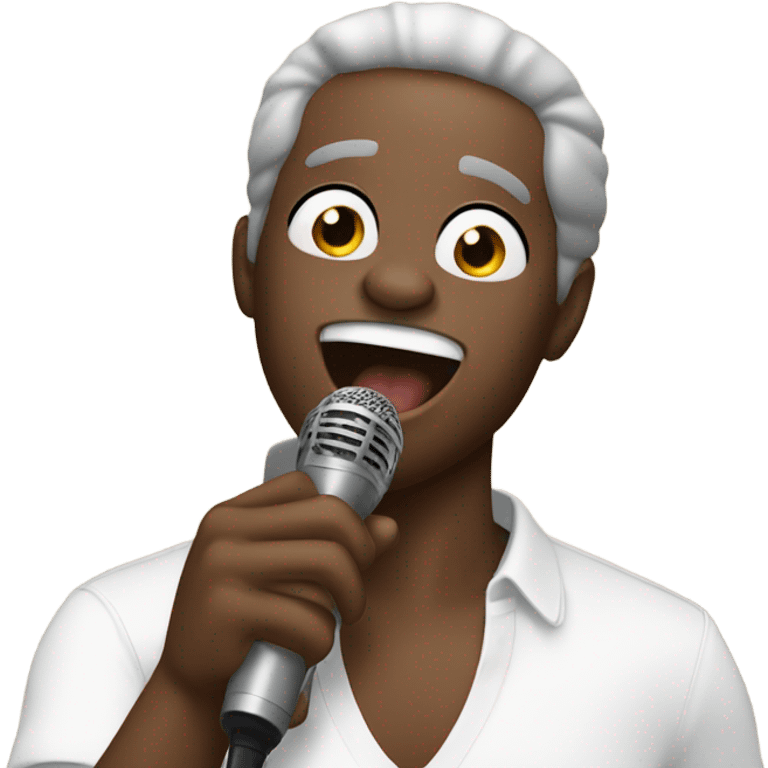 Black man Singing  emoji