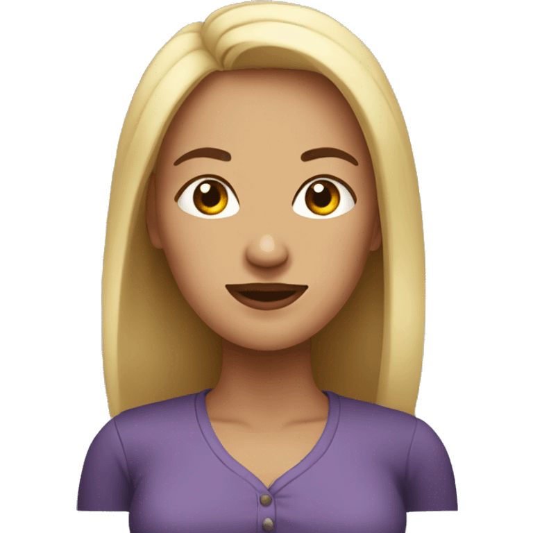 woman with huge forehead emoji