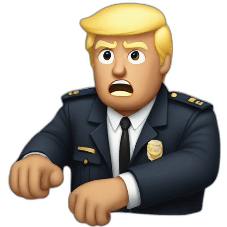 Donald Trump getting arrested emoji