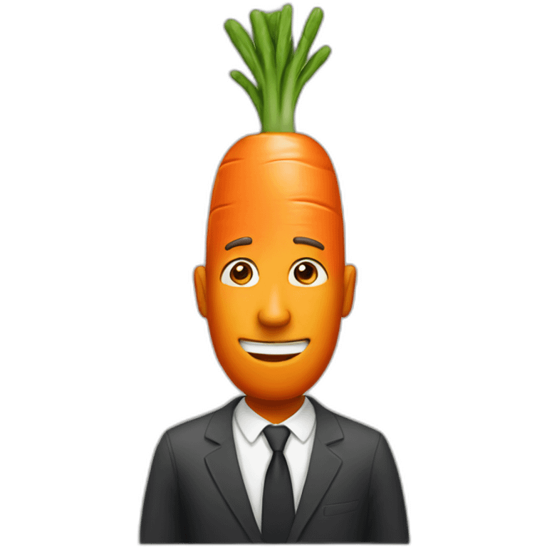 A man looking like a carrot emoji