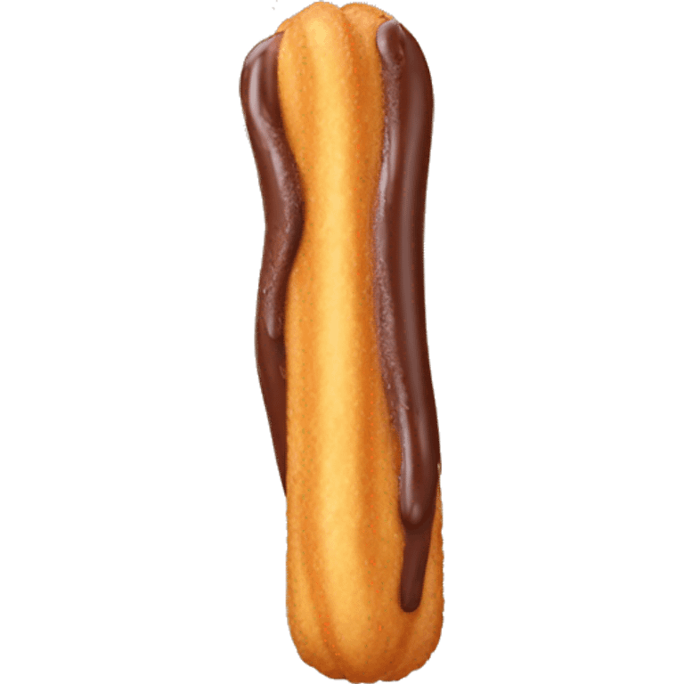 Churro with chocolate emoji