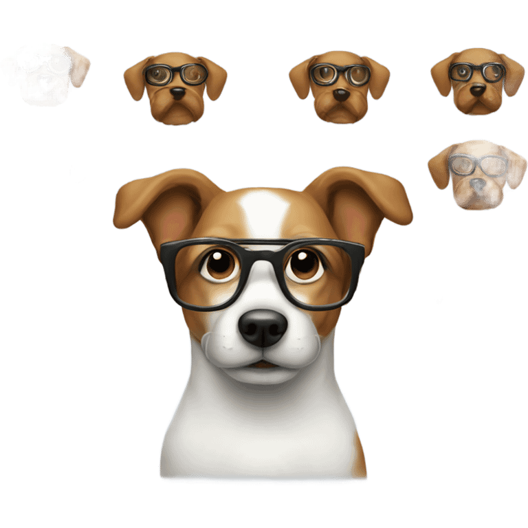 Dog with glases emoji