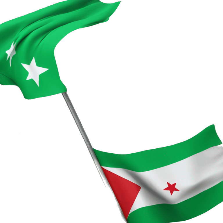 Syrian flag with 3 green stars emoji