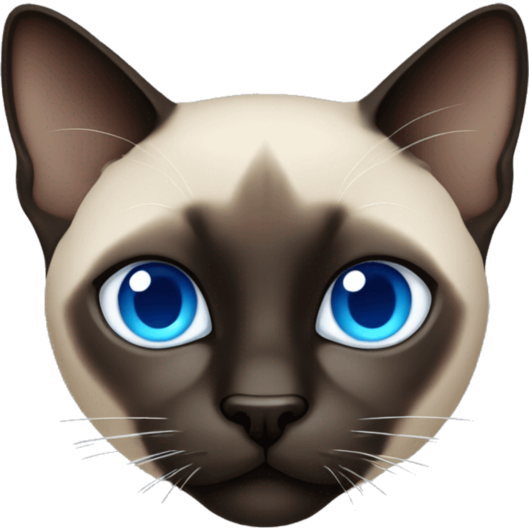 dark siamese cat with blue eyes emoji