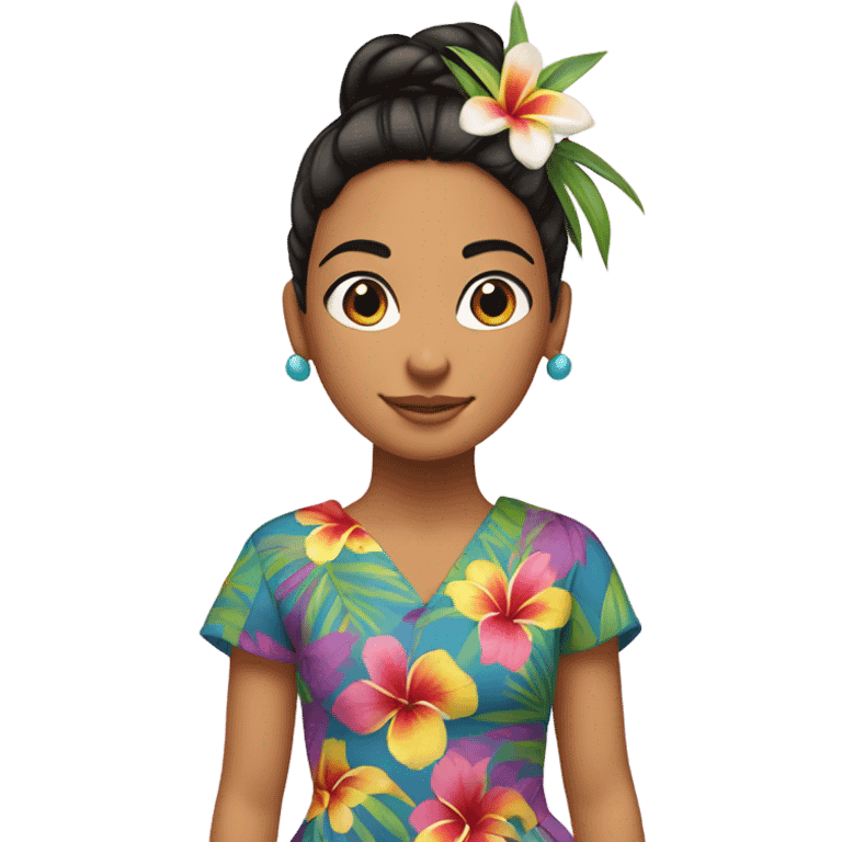 lilo Native Hawaiian girl emoji