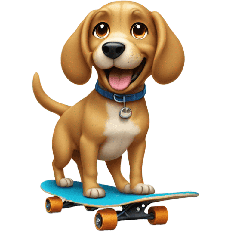 Dog riding a skateboard  emoji